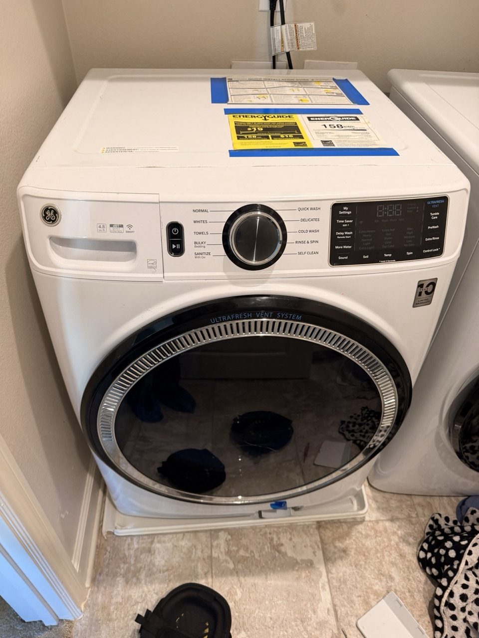 GE front-load washer serviced by Era Service in the Inland Empire